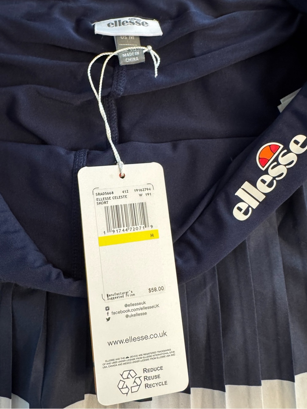 NWT Ellesse Celeste Tennis Skirt Sz M - Picture 4 of 7